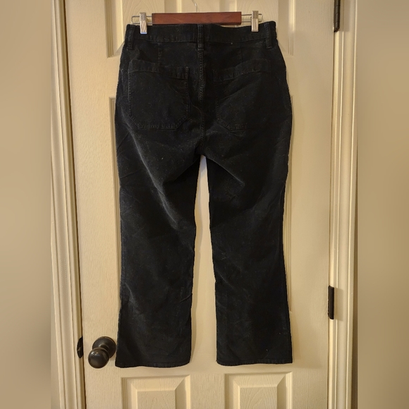 J.Crew Black Billie Demi Boot Crop Corduroy Pants Size 30 - Picture 2 of 11